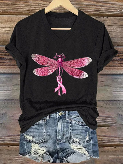Women's Beat Breast Cancer Print T-Shirt