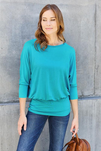Women's Round Neck Wing Sleeve Blouse