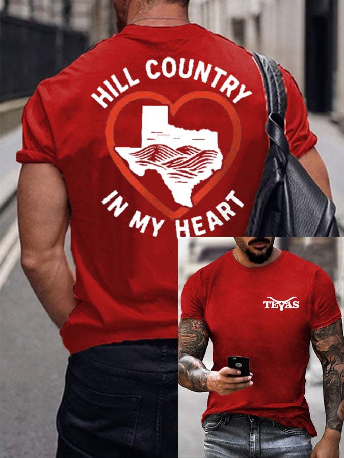 Men's Texas Flooding Print T-Shirt
