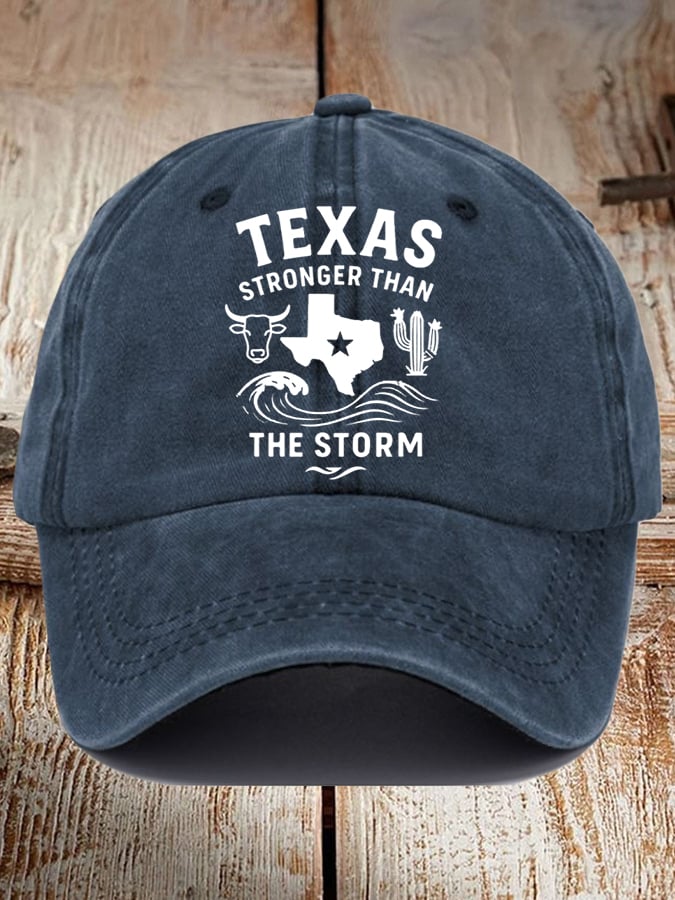 🙏💔Join us in praying for Texas.🙏Unisex Texas Stronger Than The Storm Print Baseball Cap