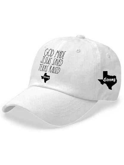 🙏💔Join us in praying for Texas.🙏Retro Texas Strong God Made Jesus Saved Texas Raised Print Baseball Cap