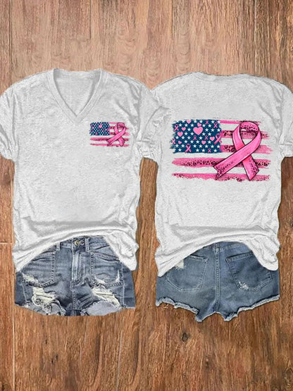 Breast Cancer Women's Printed T-Shirt