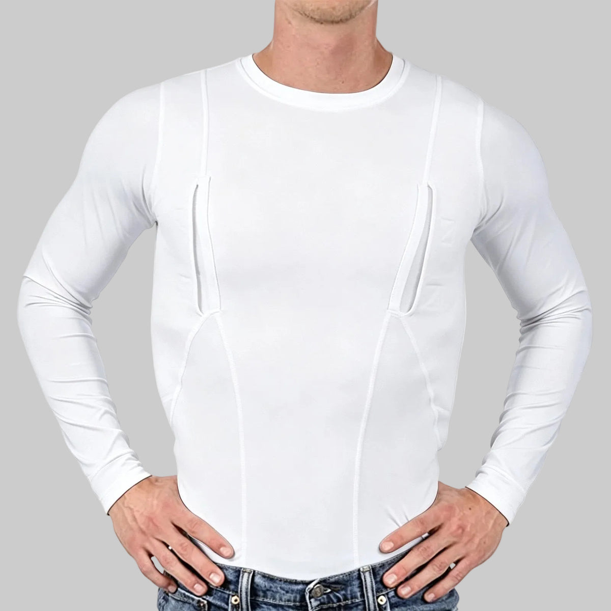 Ambidextrous Concealed Carry Long Sleeve Compression Shirt
