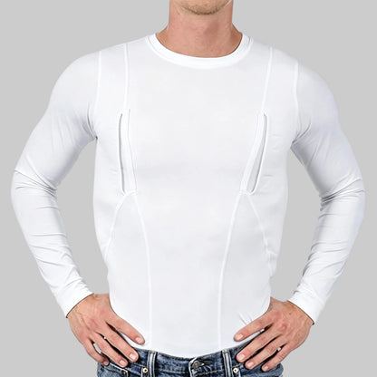 Ambidextrous Concealed Carry Long Sleeve Compression Shirt