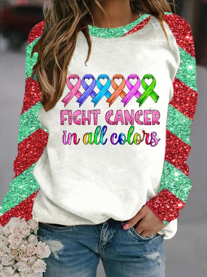 Breast Cancer Print Sweatshirt