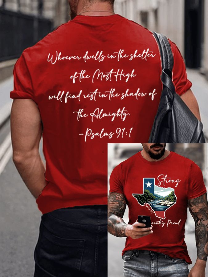 🙏💔Join us in praying for Texas.🙏Men's Texas Strong Printed Casual T-Shirt