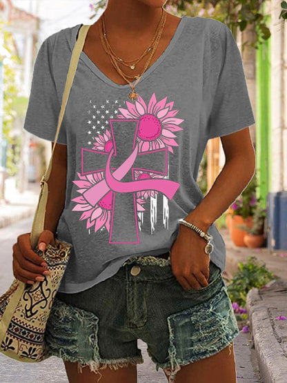 Women's Breast Cancer Awareness Short Sleeve T-Shirt