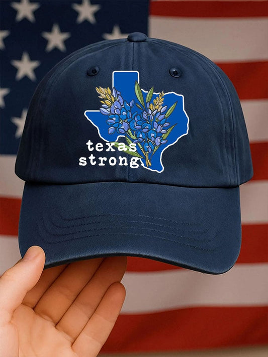 🙏💔Join us in praying for Texas.🙏Unisex Texas Strong Bluebonnet Print Baseball Cap