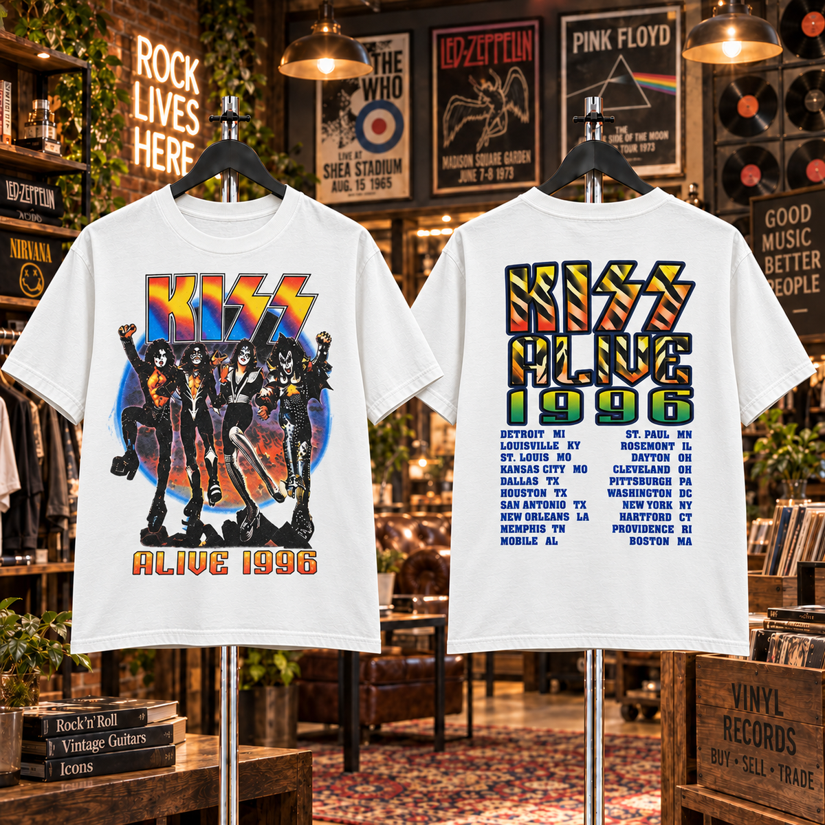 Vintage KISS Band Concert T-Shirt