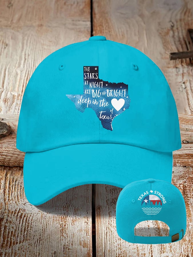 🙏💔Join us in praying for Texas.🙏Retro Texas Strong The Stars At Night Are Big And Bright Deep In The Heart Of Texas Print Baseball Cap