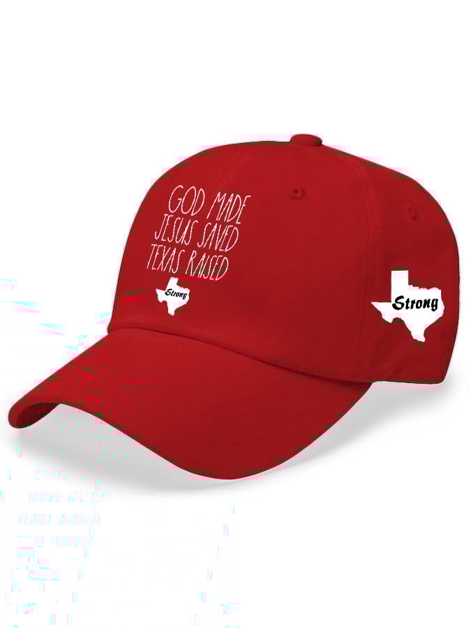 🙏💔Join us in praying for Texas.🙏Retro Texas Strong God Made Jesus Saved Texas Raised Print Baseball Cap