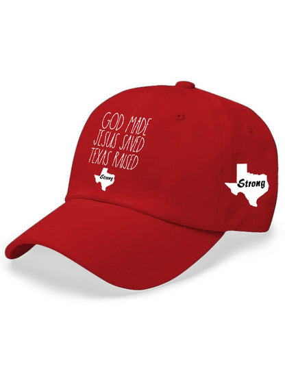 🙏💔Join us in praying for Texas.🙏Retro Texas Strong God Made Jesus Saved Texas Raised Print Baseball Cap