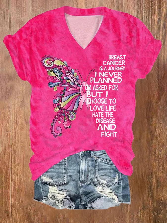 Breast Cancer Women's Printed T-Shirt