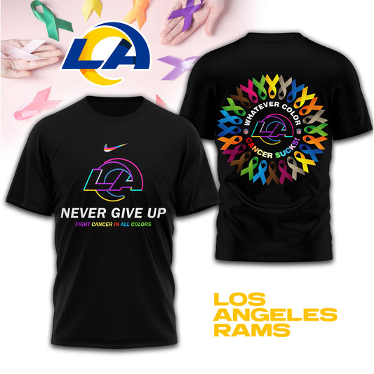 Los Angeles Rams | Premium Fight Cancer In All Colors 3D Shirt TD