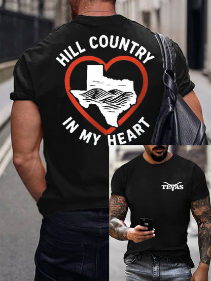 Men's Texas Flooding Print T-Shirt