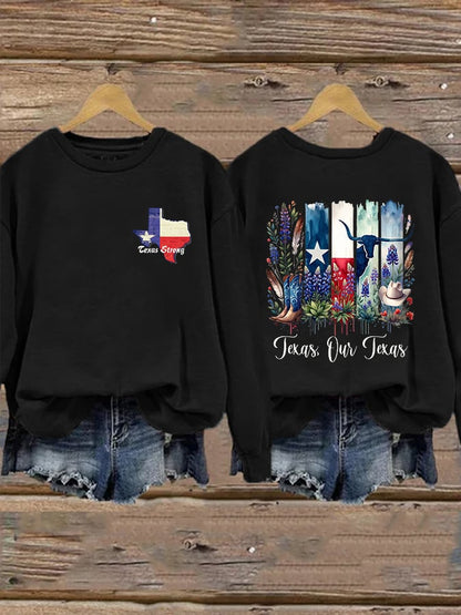 🙏💔Join us in praying for Texas.🙏Retro Texas Strong Texas Our Texas Print Sweatshirt