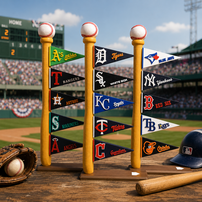 MLB indoor baseball flag display