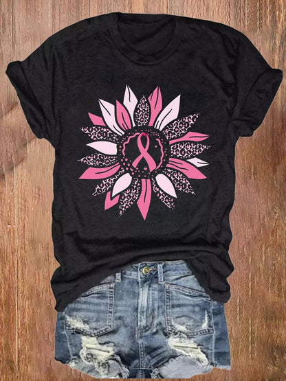 Women's Breast Cancer Awareness Crewneck T-Shirt