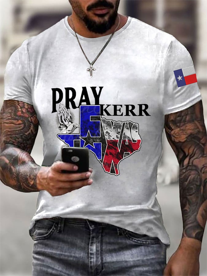 🙏💔Join us in praying for Texas.🙏Men's Texas Strong Print T-Shirt