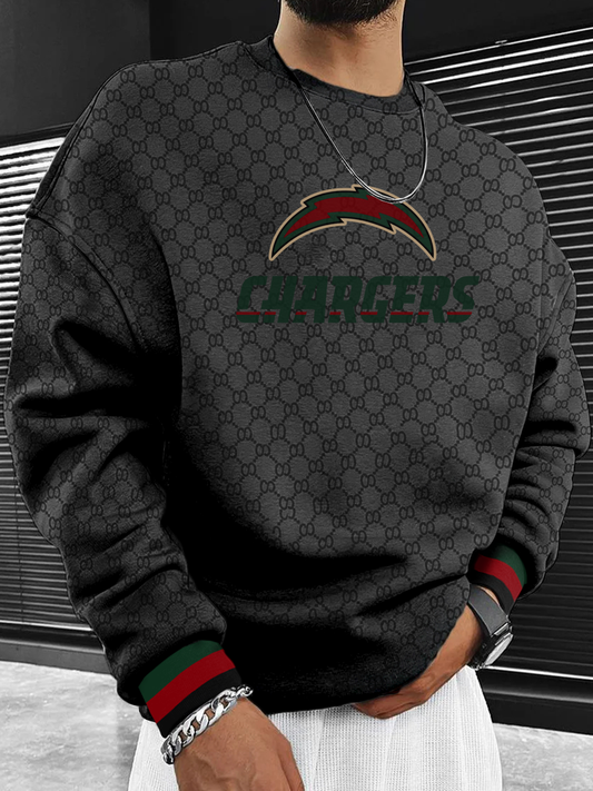 Los Angeles Chargers  Men's Crew Neck Sweatshirt Black