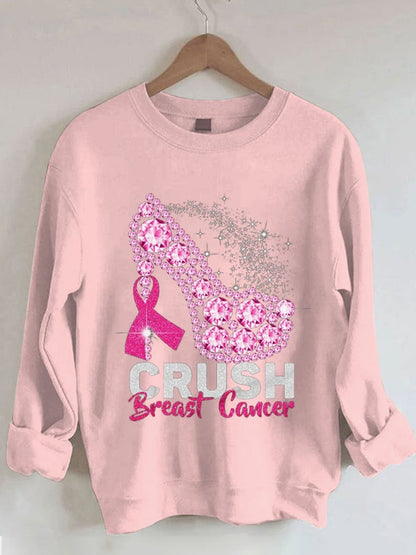 Women's Crush Breast Cancer Print Sweatshirt