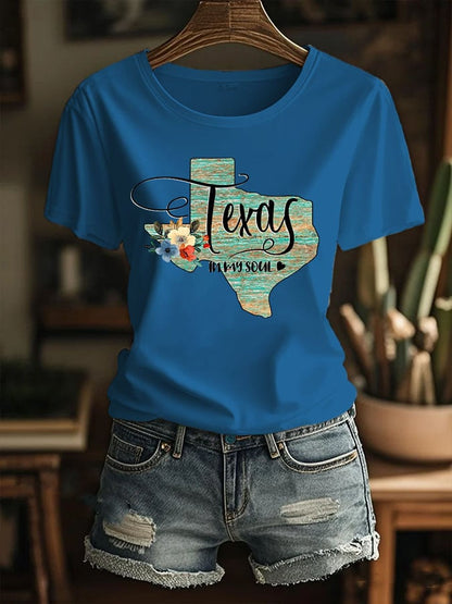 🙏💔Join us in praying for Texas.🙏Women's Texas In My Soul Print T-shirt
