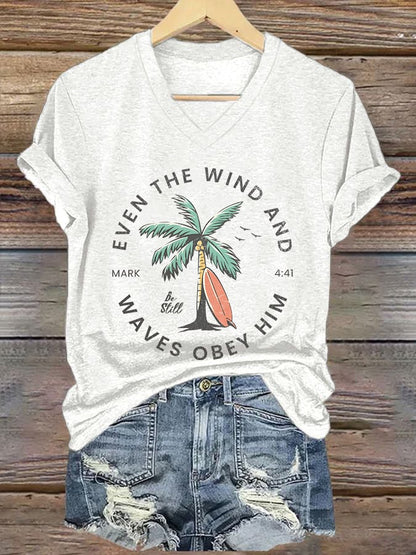 Women'S Casual Christian Scripture Graphic Print Short Sleeve T-Shirt