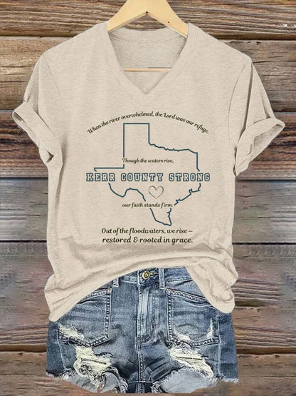 Women's Kerr County Strong V-neck T-shirt