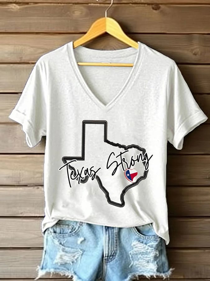 🙏💔Join us in praying for Texas.🙏Women's Texas Strong Print T-shirt