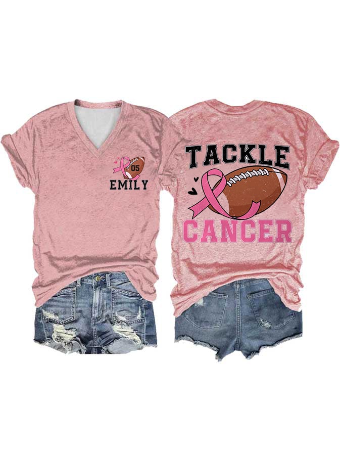 Women's Tackle Breast Cancer T-Shirt