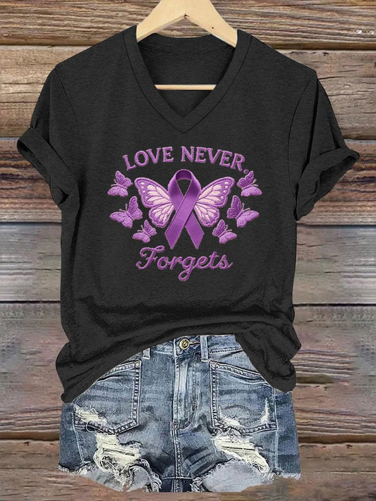 Women's alz printed short-sleeved T-shirt