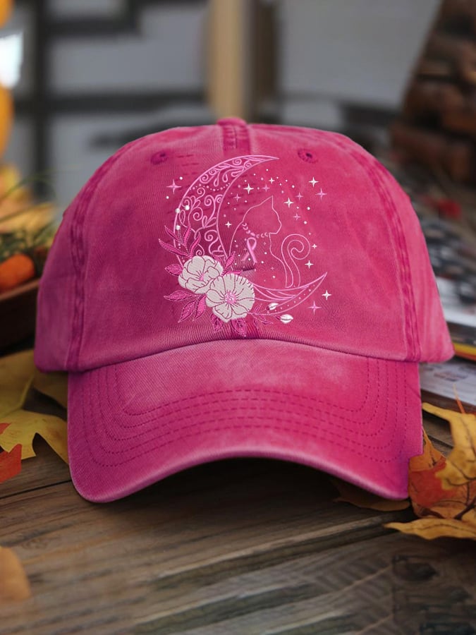 Unisex Breast Cancer Witch Casual Hat