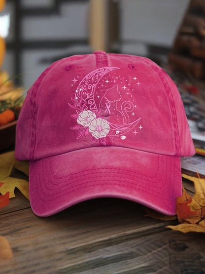 Unisex Breast Cancer Witch Casual Hat
