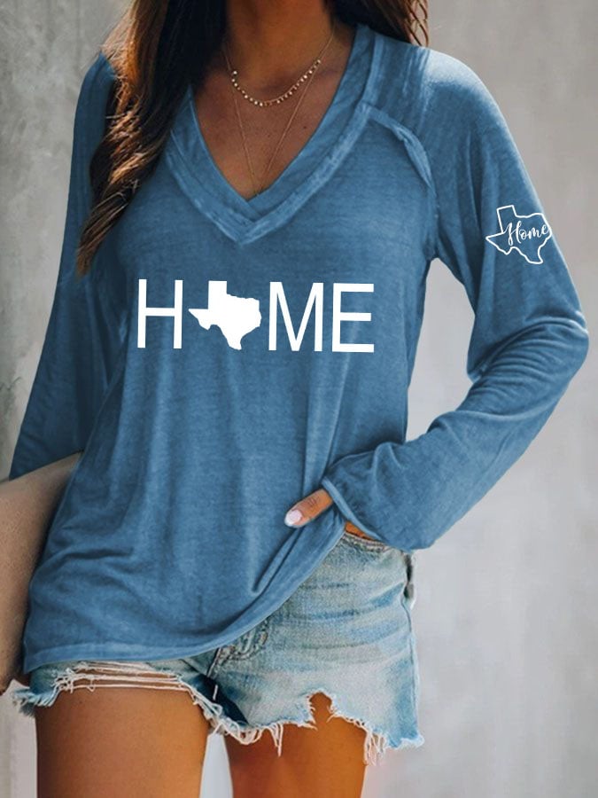 🙏💔Join us in praying for Texas.🙏Women's Texas Home Print T-Shirt