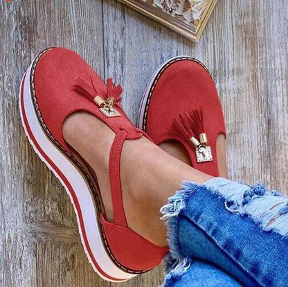 Women's Casual Mary Jane Platform Flat Soft footbed Orthopedic Arch-Support Comfort Shoes