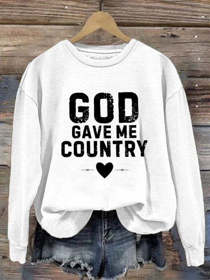 Women'S Casual Faith Print Sweatshirt