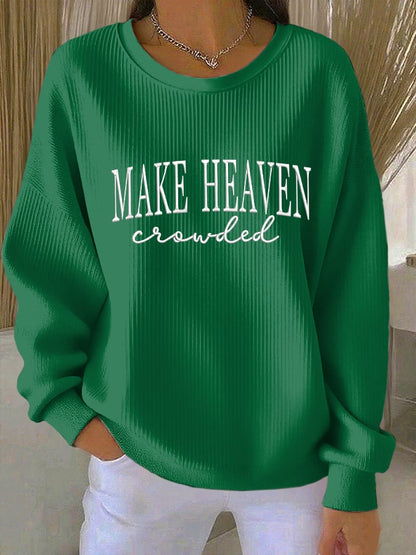 Women'S Casual Faith Print Sweatshirt