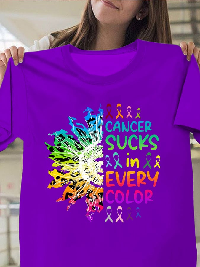 Women's Fight Cancer in All Colors Breast Cancer Awareness T-Shirt
