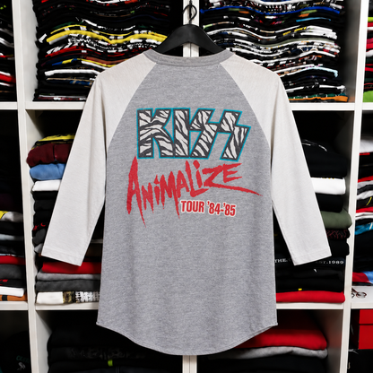 Vintage KISS Animalize Tour Raglan T-Shirt