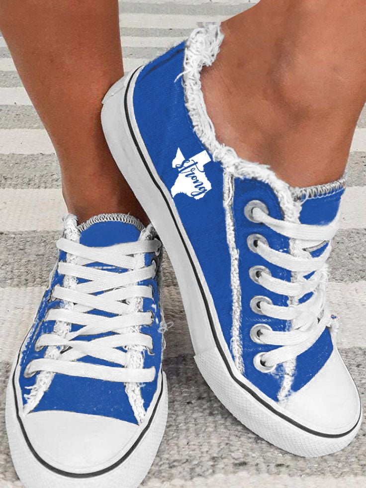 🙏💔Join us in praying for Texas.🙏Women's Texas Strong Print Printed Canvas Shoes