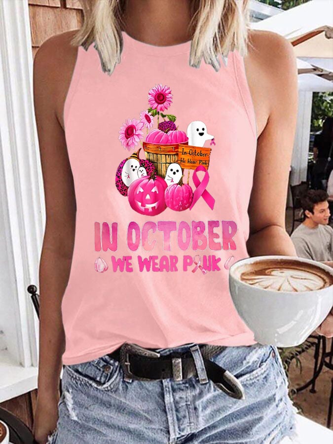 Women's In October We Wear Pink Tank Top