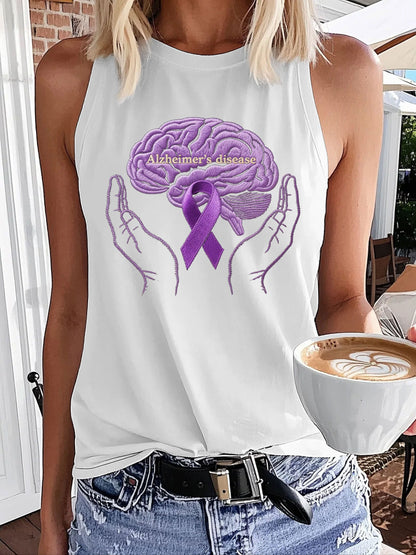 Women's Alzheimer's Knitted Print Vest
