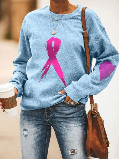 Women's Fans with Breast Cancer Care Month Casual Sweatshirt