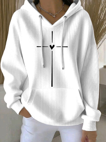 Women's Faith Cross Print Sweatshirt