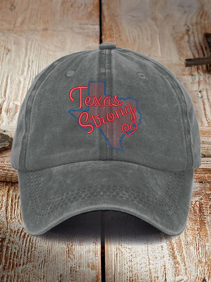 🙏💔Join us in praying for Texas.🙏Retro Texas Strong Print Baseball Cap