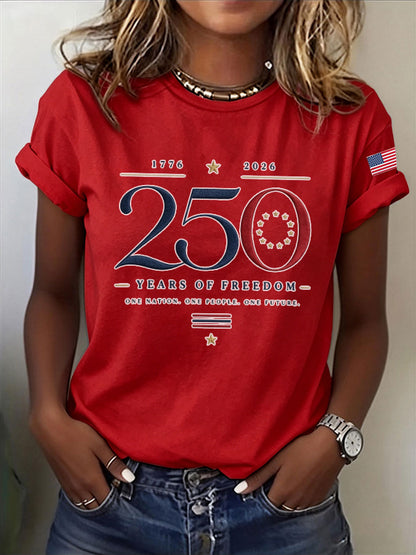 Women's 250 Years of Freedom Crew Neck T-Shirt
