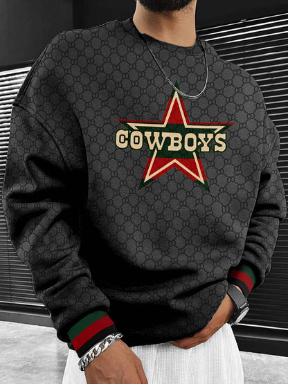 Dallas Cowboys  Men's Crew Neck Sweatshirt Black
