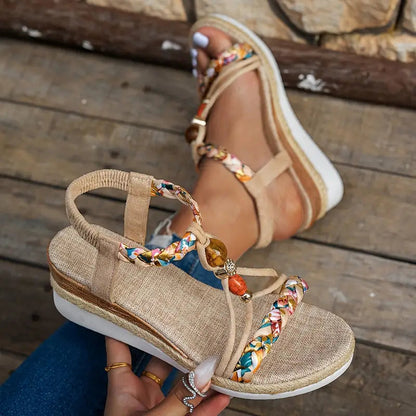 🔥🔥Last Day Promotion 50% OFF🔥Bohemian Wedge Heeled Women's Sandals
