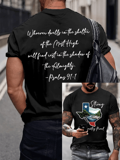 🙏💔Join us in praying for Texas.🙏Men's Texas Strong Printed Casual T-Shirt