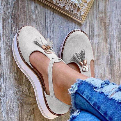 Women's Casual Mary Jane Platform Flat Soft footbed Orthopedic Arch-Support Comfort Shoes